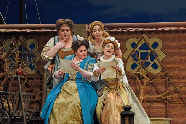A scene from the The Dallas Opera production of Falstaff.
