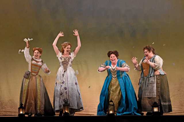 A scene from the The Dallas Opera production of Falstaff.