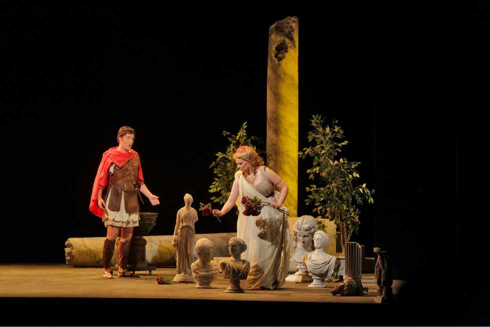 A scene from the Santa Fe Opera production of Troilus & Cressida (Scenes).