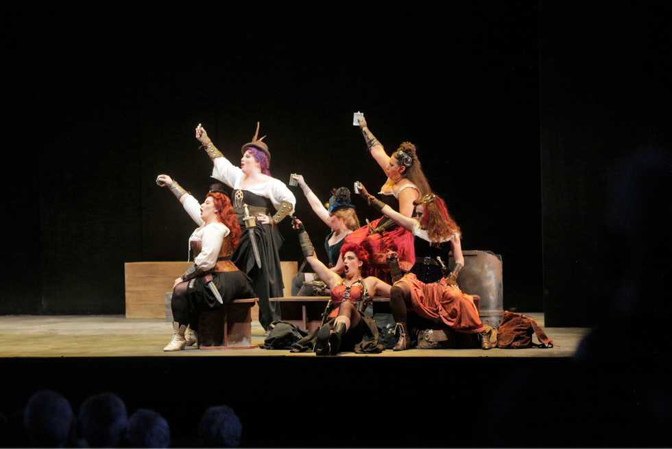 A scene from the Santa Fe Opera production of Die Walküre (Scenes).